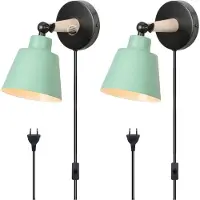 Equivera Wandlamp Binnen Met Snoer - Wandlamp - Muurlamp - Wandlamp Binnen Woonkamer - Wandlamp Kinderkamer - Wandlamp Met Snoer - Wandlamp Met Stekker