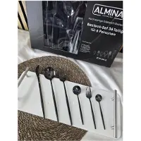 Almina Emma Bestekset – 36-delig – 6 Personen – Edelstaal – Zwart Zilver