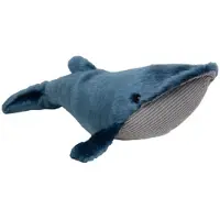 Nature Planet Pluche vinvis/walvis - knuffel walvis - blauw - 36 cm - zeedieren knuffel