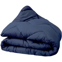 Princessdekbedden PrincessDekbed Classic 2-in-1 Wasbaar Eazydekbed Zonder Overtrek - Blauw- Navy Bedrukt -Hoesloos 1-Persoons 140×200 cm