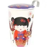 Eigenart Geisha Fire Theebeker – 350ml porselein met filter