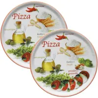MamboCat Set van 2 pizzaborden Napoli Pizzafoods rood 31cm - 04019#ZP2