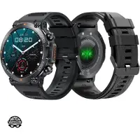 DutchWanted - Indestructible Smartwatch - 47mm - Voor Dames en Heren - Stappenteller - Hartslagmeter - IOS en Android - Zwart