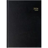 Brepols bureau agenda 2026 - BREMAX 2 [0.002] - SANTEX - Bureau agenda - 1 dag op 2 pagina's - Dagoverzicht - Zwart - 21 x 29 cm