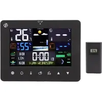 Equivera Weerstation Binnen en Buiten - Hygrometer - Thermometer - Digitaal voor Binnen en Buiten - Luchtvochtigheidsmeter - Geavanceerde Versie