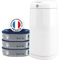 Equivera Luieremmer - Luier Emmer - Anti Geur Systeem - Luier Prullenbak - Milleuvriendelijk - Kraamcadeau - Premium