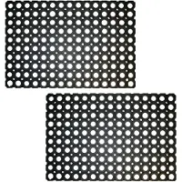 Benson Deurmat - 2x - voor buiten - rubber - 60 x 80 cm - Droogloopmat - schoonloopmat