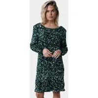 Colourful Rebel Tina Sequins Straight Dress Ls Scarab Green Maat: XS | Mini Jurken Outlet | Dames | Groen