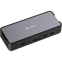 Verbatim 32171 Docking Station CDS-15, 15 poorten, USB-C Pro, grijs/zwart