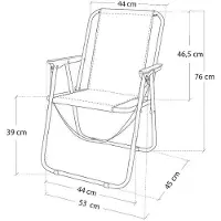 Aktive Fixed Folding Chair 53x44x76 Cm Blauw