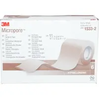 3M Micropore Medische Hechtpleister Huidskleur 5cmx9,14m 6 St Verband