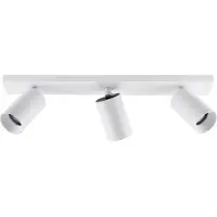 Deko-light CAN TILT plafondspot, wit, 48 x 9 cm, 3-lamps, metaal GU10 TILT, dimbaar, wit / opaal, Woon-/ Eetkamer, Aluminium, buitenspot