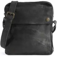 Harold's Leer schoudertas Submarine Crossbag Black zwart