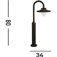 Searchlight exas 800mm 8W 3000k Bollard, Grafiet