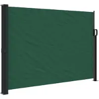 vidaXL Tuinscherm uittrekbaar 140x600 cm donkergroen