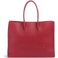 Coccinelle Leren Schoudertas Maxi Log Handbag Grained Leather Sangria (rood)paars