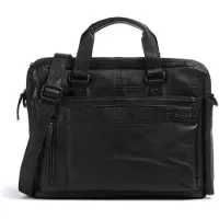 Spikes & Sparrow Leren Laptoptas - 15.6 inch - Brutus - Zwart
