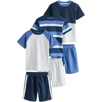 Next Nachtkledij blauw / marine / grijs gemêleerd / wit