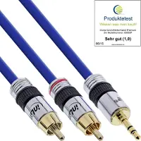 InLine Premium 3,5mm Jack - Tulp stereo audio kabel / blauw - 1 meter