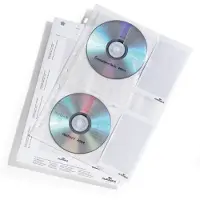 Durable cd/dvd-hoes A4, voor 4 cd's/dvd's,