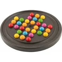 Goki bordspel Solitaire 20 cm donkerbruin