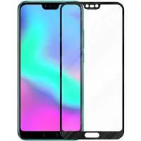 Cadorabo Volledig scherm pantserfolie geschikt voor Honor 10 in TRANSPARANT met ZWART - Gehard (Tempered) display beschermglas in 9H hardheid met 3D Touch (RETAIL PACKAGING)