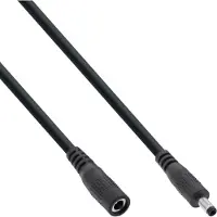 InLine DC verlengkabel | 4,0 x 1,7mm | max. 140W | zwart | 2 meter