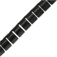 Spiral Cable eater kabelslang met rijgtool - 20mm / 10m / zwart