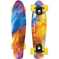 Schildkröt skateboard retro Free Spirit Hurricane met LED wielen.