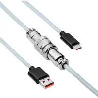 Akyga USB-kabel USB 2.0 USB-C stekker, USB-A stekker 3.00 m Wit AK-USB-48