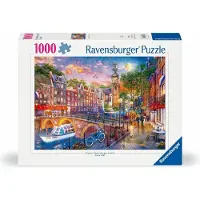 Ravensburger puzzel Amsterdam zonsondergang - 1000 stukjes karton.