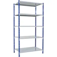 MANORGA Universele legbordstelling, basissectie, 5 legborden van plaatstaal, draagvermogen 125 kg, B 1000 x D 500 x H 2000 mm