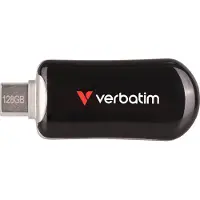 Verbatim Plectra USB-C Drive 128GB - USB-C - USB-stick - 128 GB - USB 3.2 Gen 1 - 100MB/s - zwart