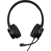 Lindy 20439 On Ear headset Kabel Stereo Zwart Headset, Volumeregeling, Microfoon uitschakelbaar (mute) Computer