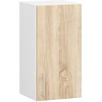 Akord Keukenkast modulaire LIMA W30 met 1 Deur / Hangkast / Bovenkast / Furniture Factory / Wit - Sonoma Eik / 30 x 58 x 30,5 cm