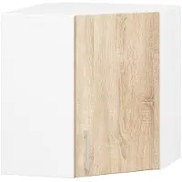 Akord Hoek Keukenkast modulaire LIMA W60/60 / Hangkast / Bovenkast / Furniture Factory / Wit - Sonoma Eik / 60 x 58 x 30,5 cm