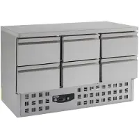 CombiSteel Koelwerkbank Combisteel, 6 lades, 137(b)x87(h)x70(d), 230/340W