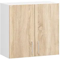 NORE Keukenkast modulaire LIMA W60 met 2 Deuren / Hangkast / Bovenkast / Furniture Factory / Wit - Sonoma Eik / 60 x 58 x 30,5 cm