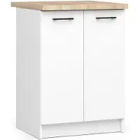 Akord Meubelfabriek, model KS0POLIBIA007, 2 deuren, 2 planken, Wit, Deuren met scharnieren, 16 mm, 460 mm