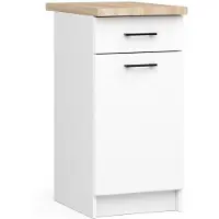 Akord Meubelfabriek, model KS0POLIBIA004, 1 deur, 2 planken, Wit, Deuren met scharnieren, 16 mm dik, 1 lade