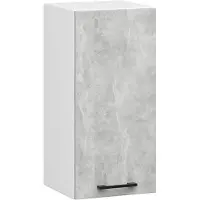 Akord Keukenkast modulaire OLIWIA W30 met 1 Deur / Hangkast / Bovenkast / Furniture Factory / Wit – Beton Grijs / 30 x 58 x 30 cm