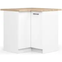 Akord Hoek Keukenkast modulaire OLIWIA S90/90 / Onderkast / Furniture Factory / Wit / 90 x 85 x 46 cm