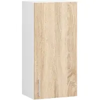 NORE Keukenkast modulaire LIMA W40 met 1 Deur / Hangkast / Bovenkast / Furniture Factory / Wit - Sonoma Eik / 40 x 72 x 30,5 cm