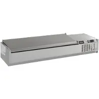 CombiSteel Opzetkoelvitrine Met RVS Deksel - 5x 1/3 GN & 1x 1/2 GN - 1500x395x225mm