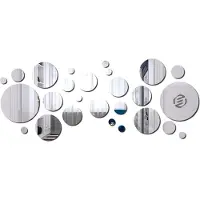 Equivera Bubble spiegel - Bubbel spiegel - 32 stuks spiegel muurstickers - Spiegel muurstickers acryl - Wanddecoratie - Wandstickers voor woonkamer, slaapkamer of badkamer!