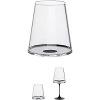 Trebonn Rode Wijnglas / Tumbler SplitGlass Zwart 450 ml (Set van 2)