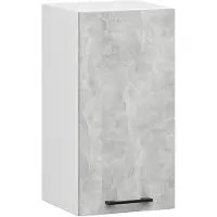 Akord Keukenkast modulaire OLIWIA W40 met 1 Deur / Hangkast / Bovenkast / Furniture Factory / Wit – Beton Grijs / 40 x 58 x 30 cm