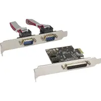 InLine seriële/parallelle PCI-Express kaart met 1 25-pins en 2 9-pins SUB-D aansluitingen