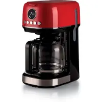Ariete 1396 Koffiezetapparaat met filter Modern, Amerikaanse koffie, Capaciteit tot 15 kopjes, Basis re, Filterkoffiezetapparaat, Rood