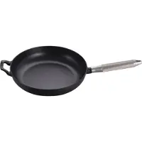 Staub Buster & Punch koekenpan gietijzer zwart Ø28 cm Staalhandvat